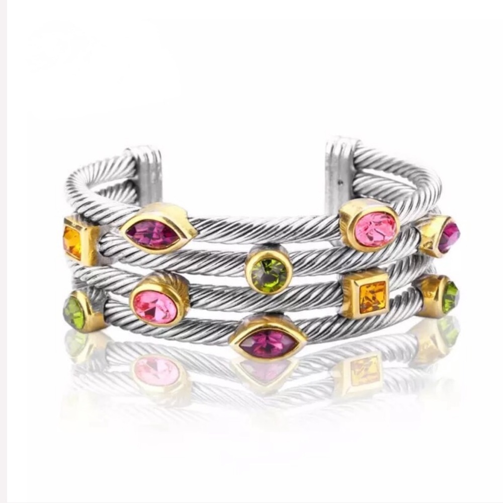 Gemstone Cable Cuff